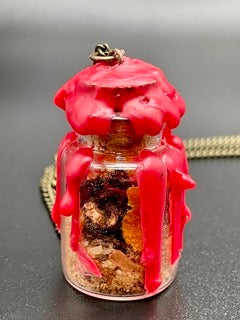 Red Hot Desire Spell Jar Amulet