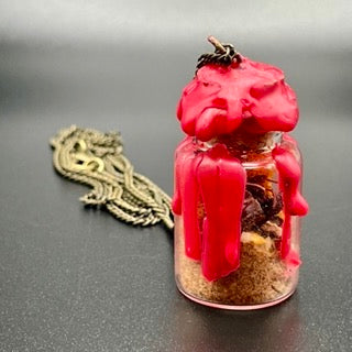 Red Hot Desire Spell Jar Amulet