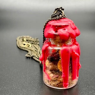 Red Hot Desire Spell Jar Amulet